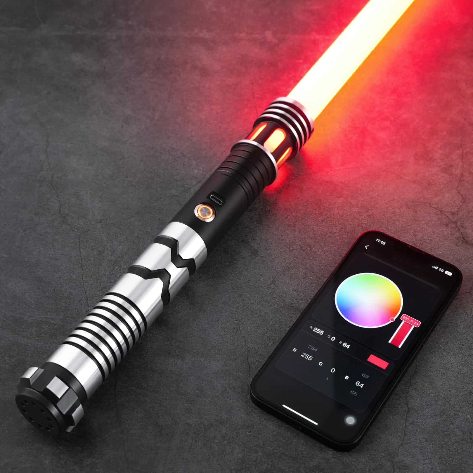 Sable de Luz CUSTOM SABER con Smooth Swing RGBX, Control de - Imagen 9