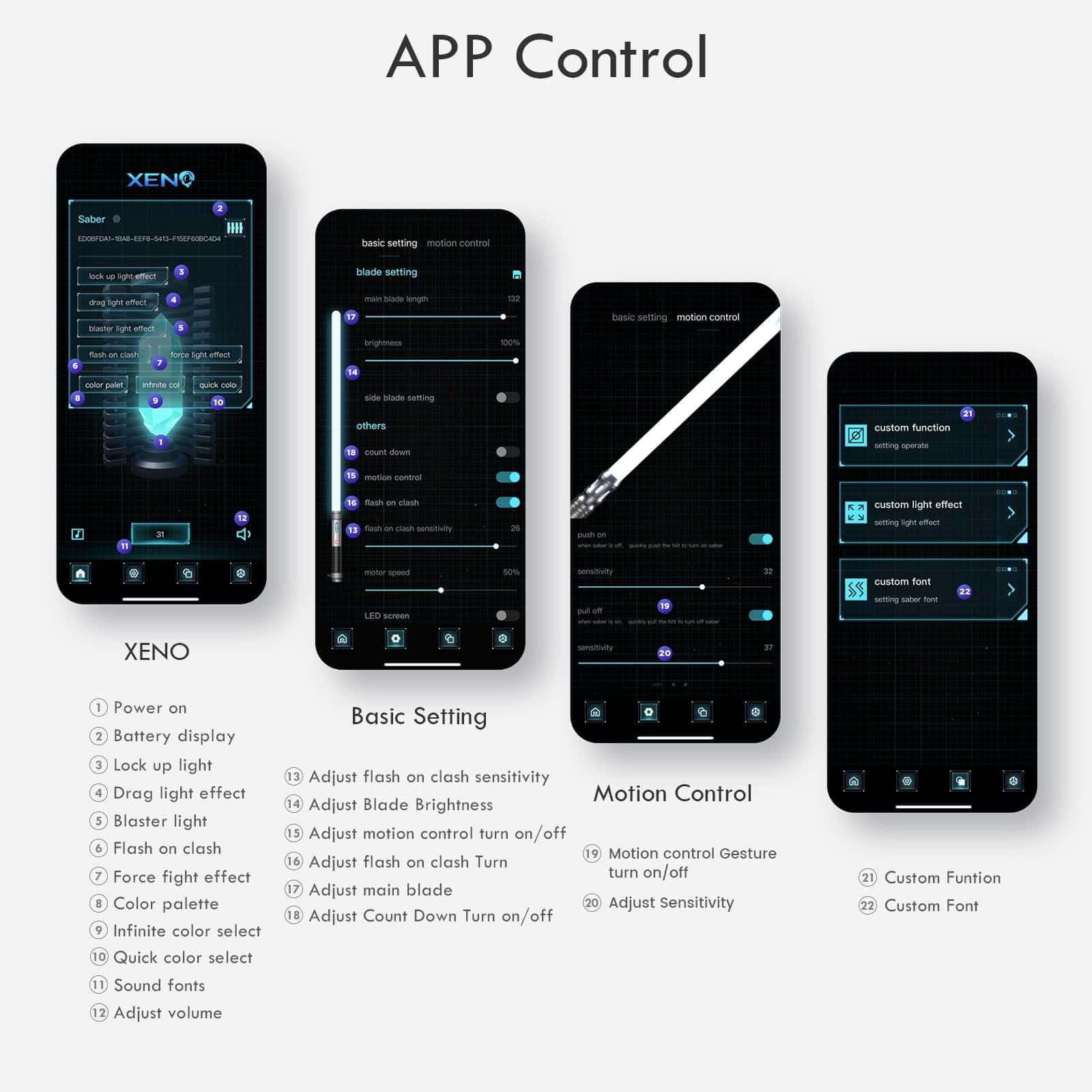 Sable de Luz Custom con Swing Suave RGBX, Control de - Imagen 3