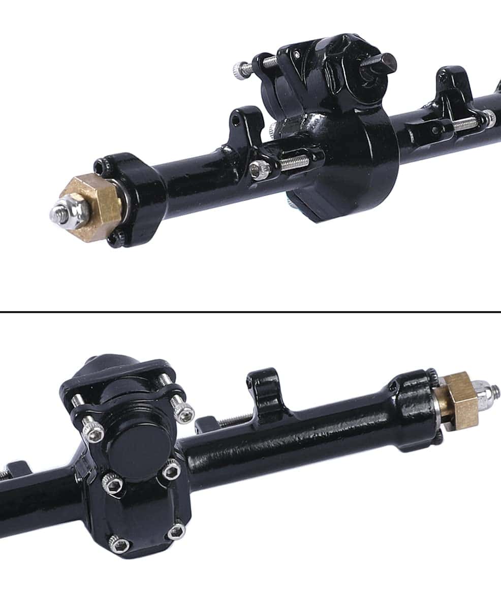 ZXYRC Juego de ejes delanteros y traseros de aluminio para - Imagen 6