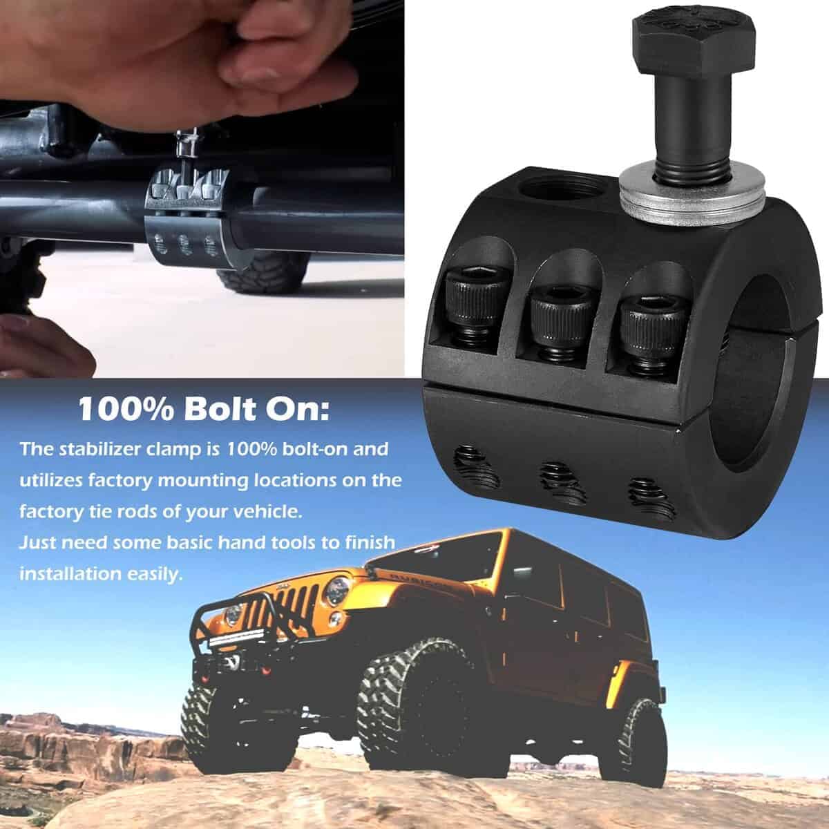 Abrazadera de estabilizador de dirección para barra de - Imagen 4