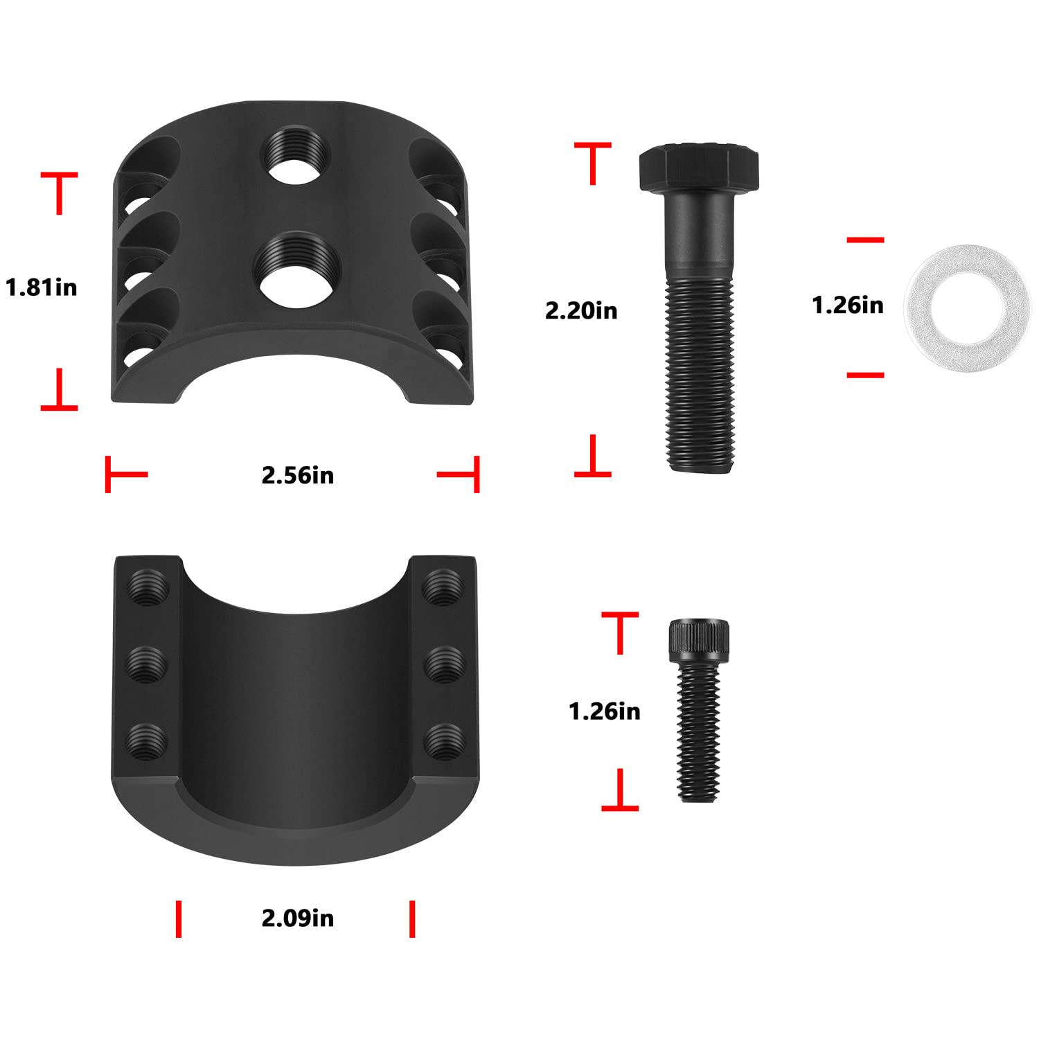 Abrazadera de Amortiguador de Dirección (tubo de 1-5/8" OD) - Imagen 6