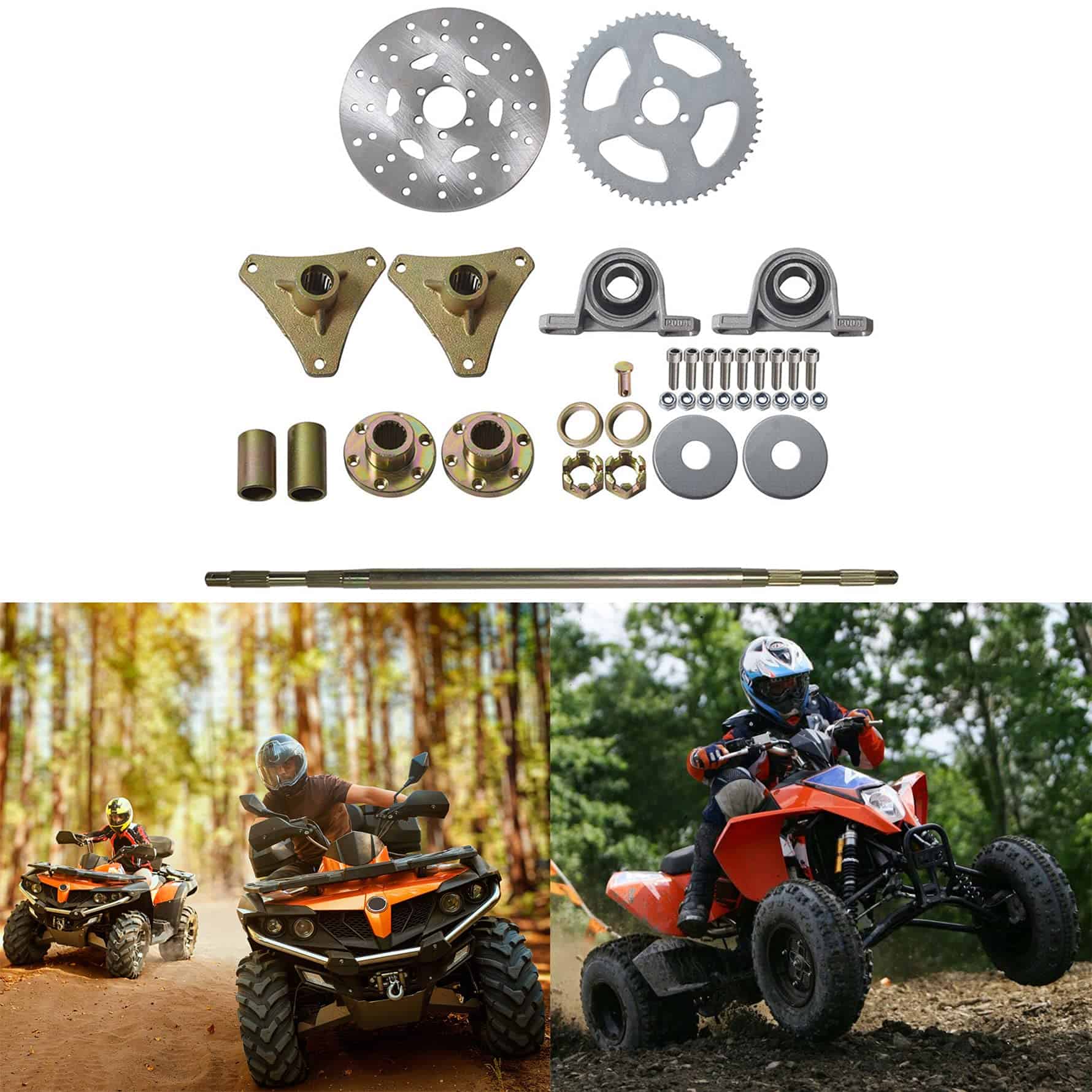 Kit Eje Trasero de 740 mm 29 pulgadas para Go Kart con