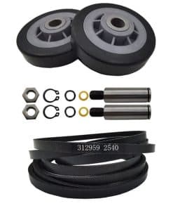 Kit de rodillo de tambor de secadora 12001541 303373