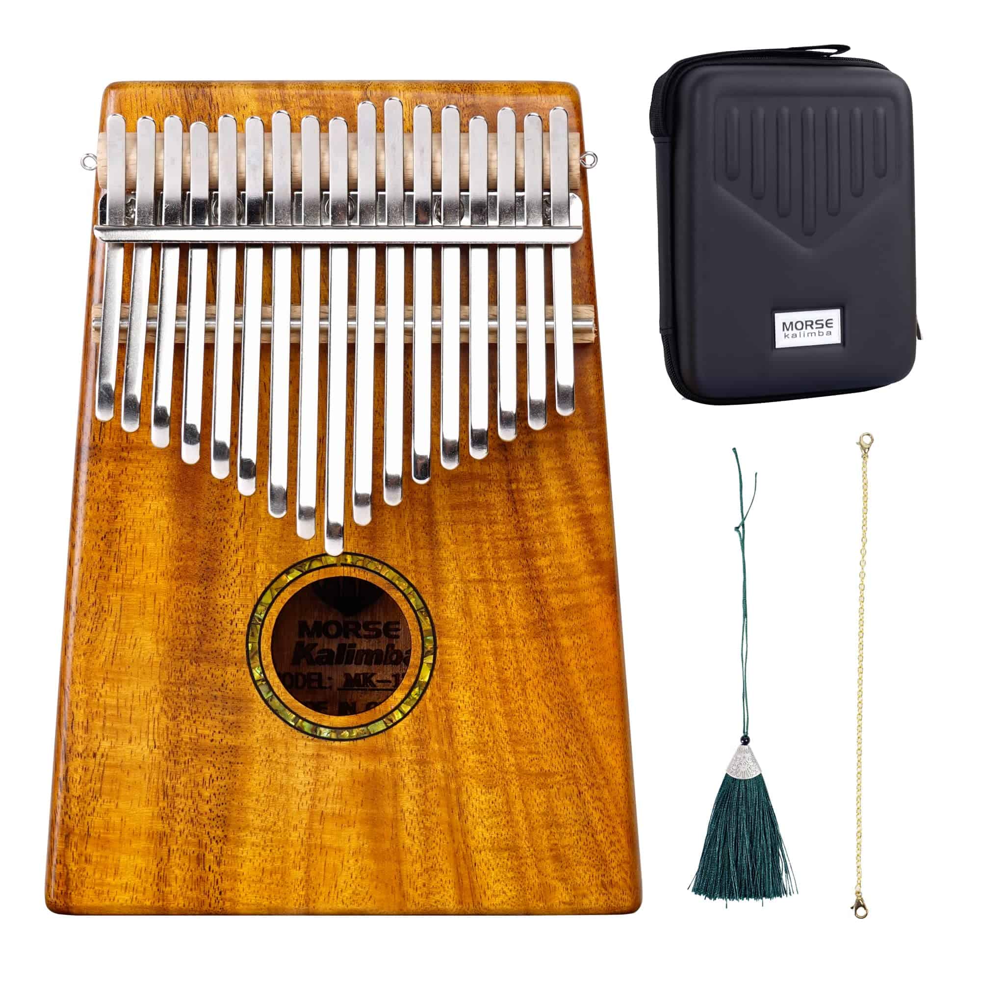 Kalimba 17 teclas Thumb Piano con Estuche, Madera de Koa