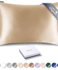 Funda de Almohada de Seda Orgánica RENESSY - -Caramelo