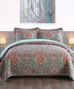 Set de Colcha Edredón Reversible de 3 Piezas Travan con