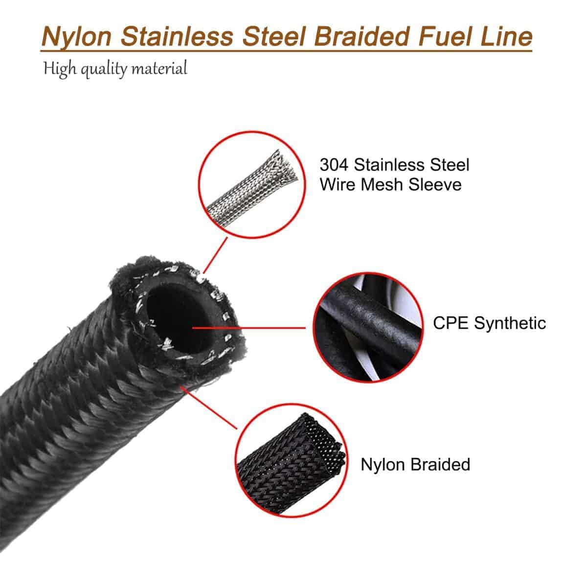 Kit de línea de combustible 6AN, kit de manguera de - Imagen 4