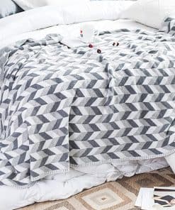 Manta de punto de algodón Komkommax con patrones