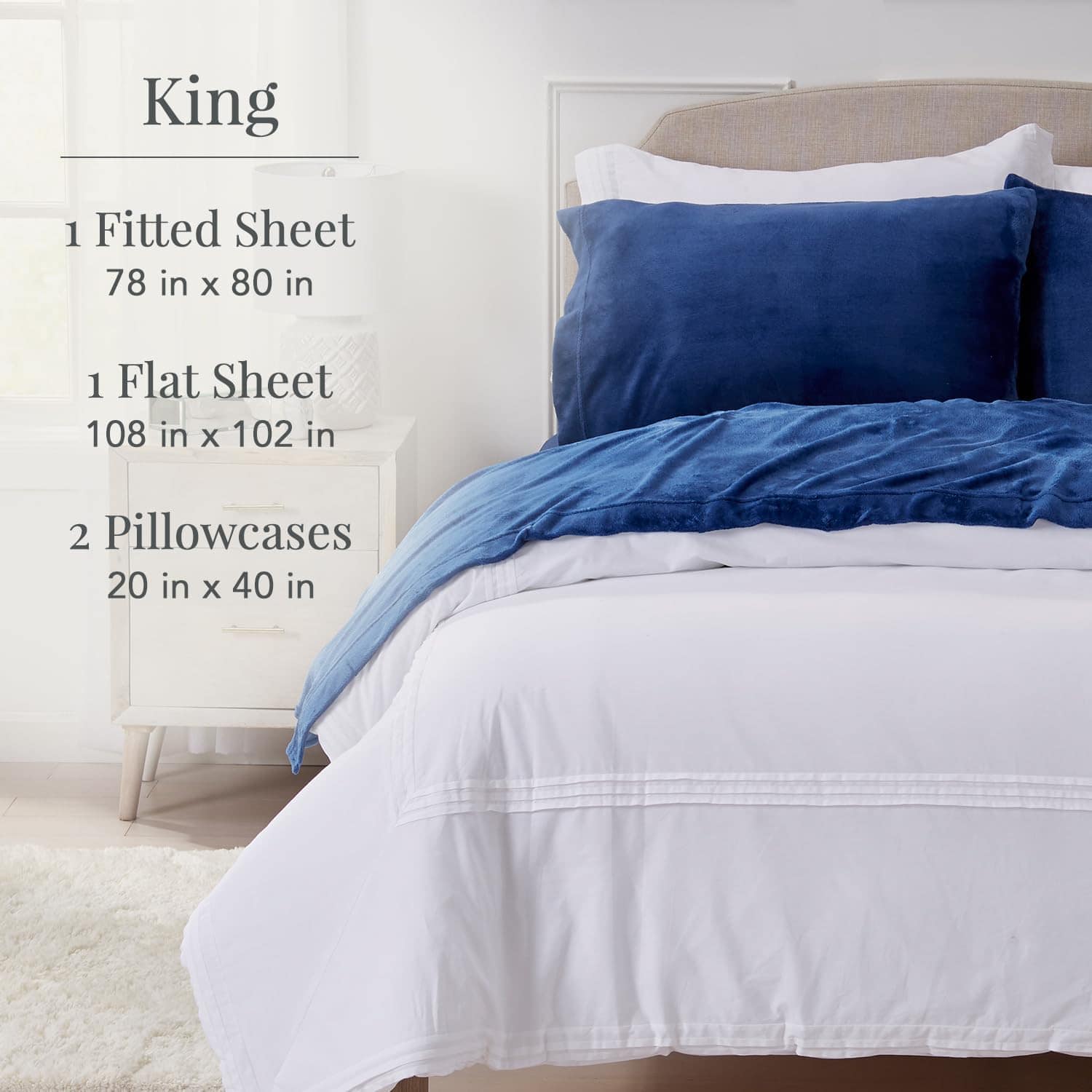 Juego de sábanas de felpa extra suave con bolsillos extra - Imagen 3