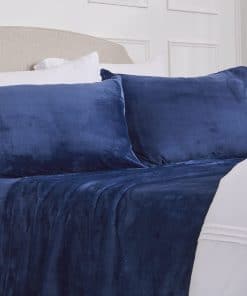 Juego de sábanas de felpa extra suave con bolsillos extra