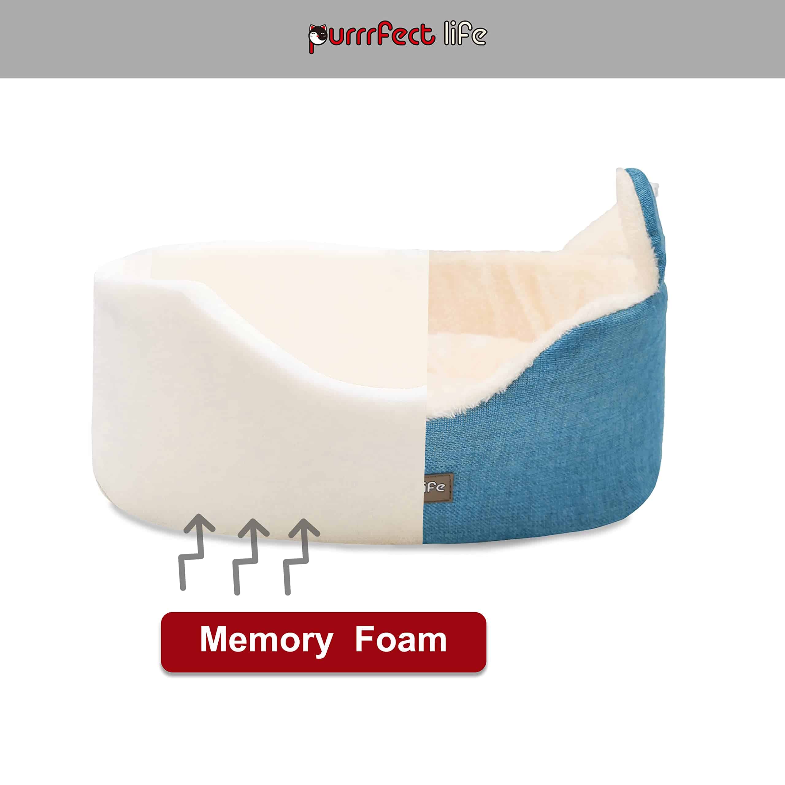 Cama Oval para Mascotas purrrfect life para Gatos y Perros - Imagen 6