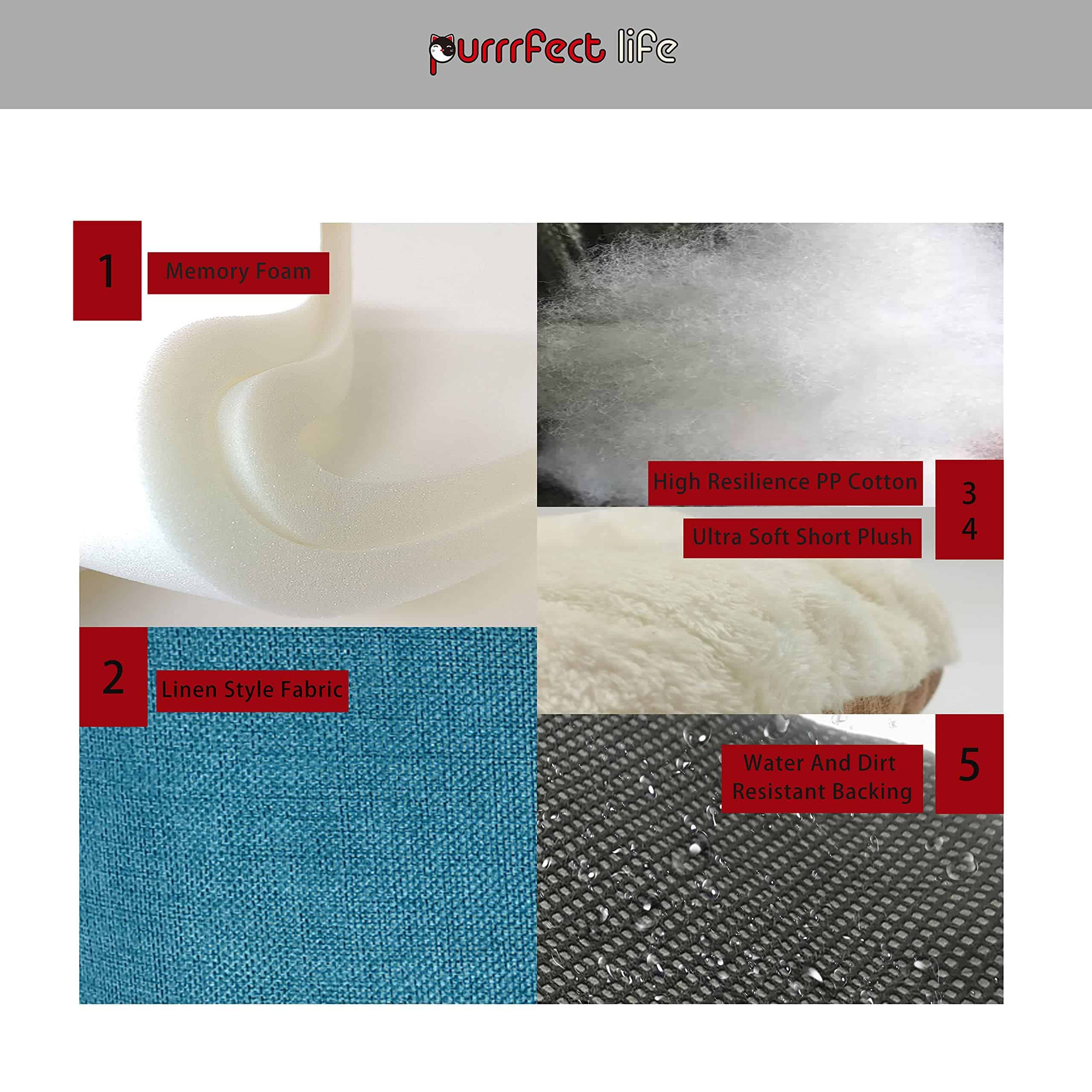 Cama Oval para Mascotas purrrfect life para Gatos y Perros - Imagen 7