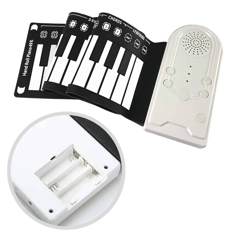 Piano Electrico de 49 Teclas, Teclado de Piano Portatil, - Imagen 7