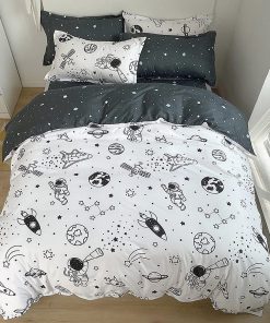 Juego de Ropa de Cama Espacial Galaxy para Niños, Cubierta