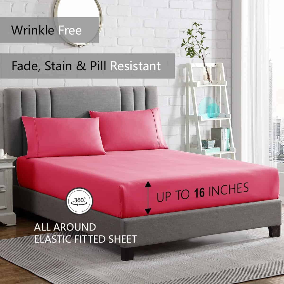 Juego de Sábanas American Home Collection -Rosa - Imagen 5