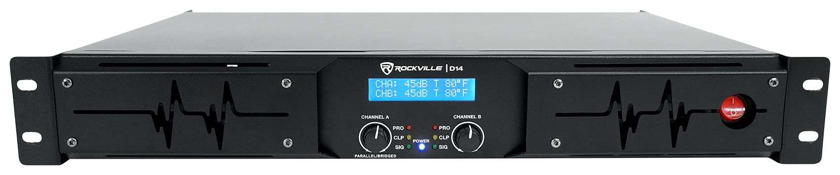 Amplificador de 2 Canales Class D Pro/DJ Rockville D14