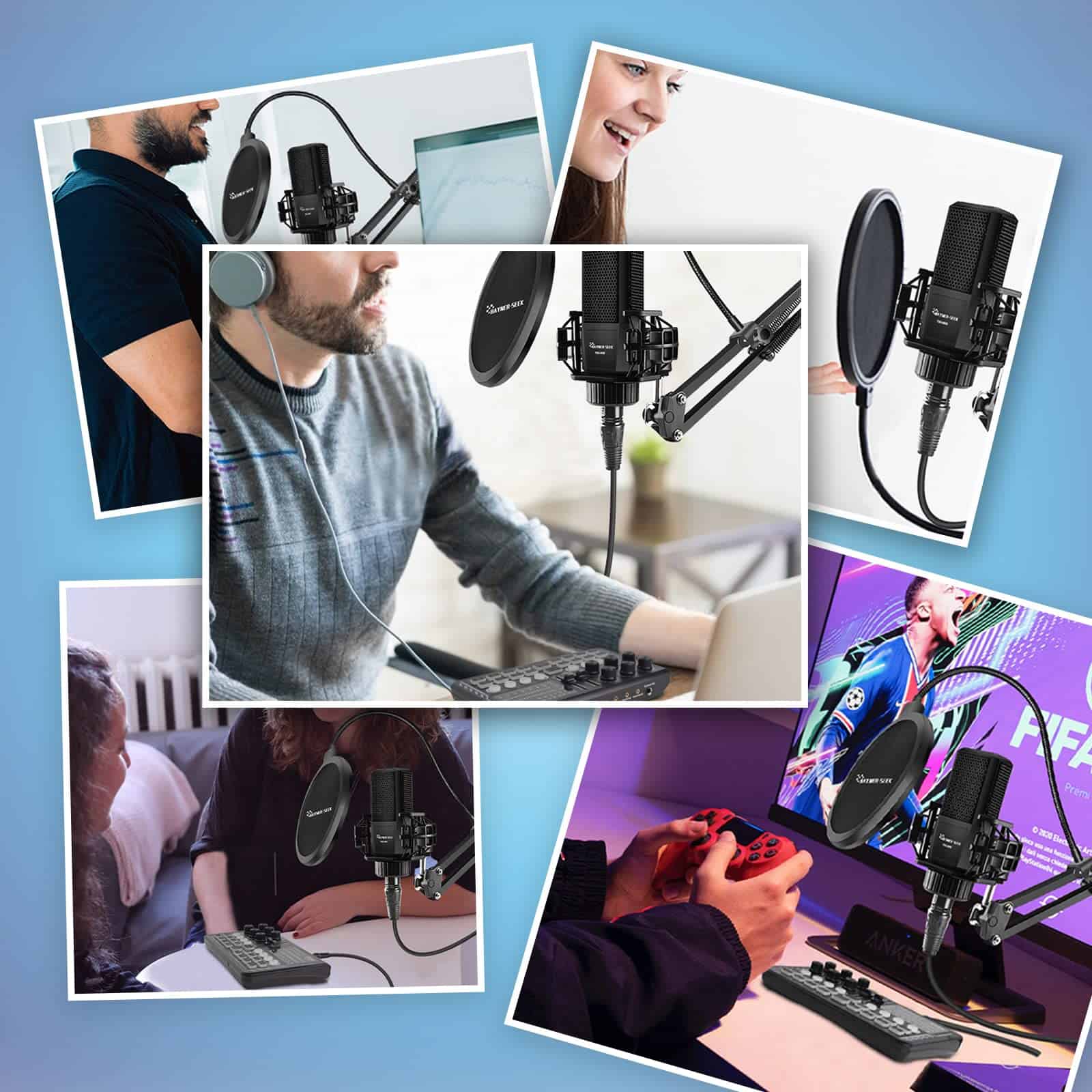 Paquete de Equipo de Podcast con Micrófono de Condensador - Imagen 8