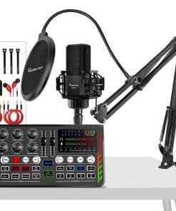Paquete de Equipo de Podcast con Micrófono de Condensador