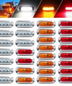 ALFU 30PCS 12-24V 4 Luces Indicadoras de -10Pcs Rojo+10Pcs Á