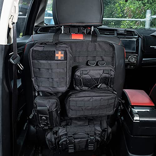 Organizador táctico para asiento trasero de coche con 5