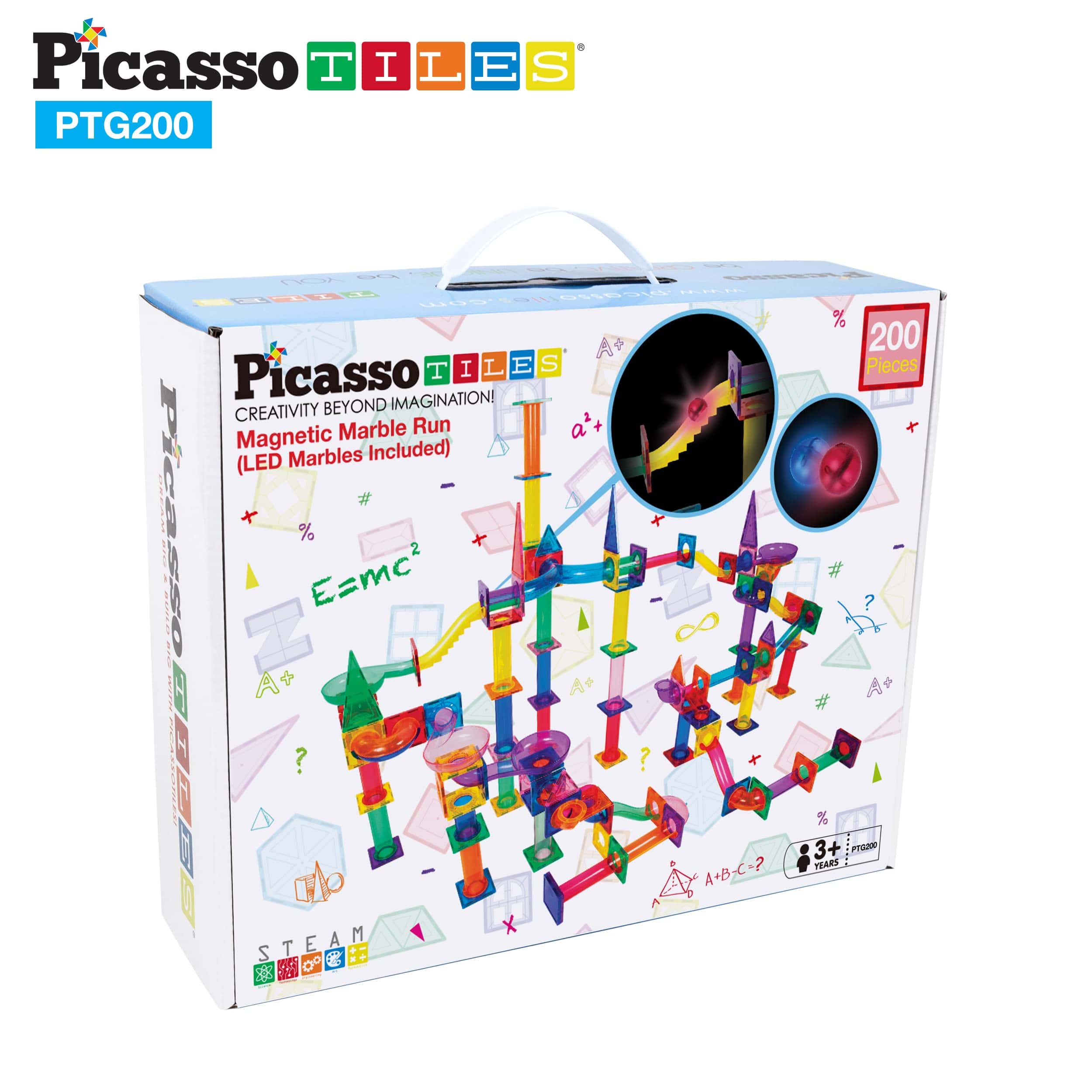 PicassoTiles 200 Piezas Juego de Pista de Canicas - Imagen 8