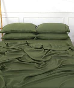 Juego de Sábanas de Lino Orgánico S VICTORY -Verde Junípero