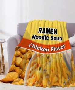 Manta de tiro de Ramen Food Flannel | Regalo para amante