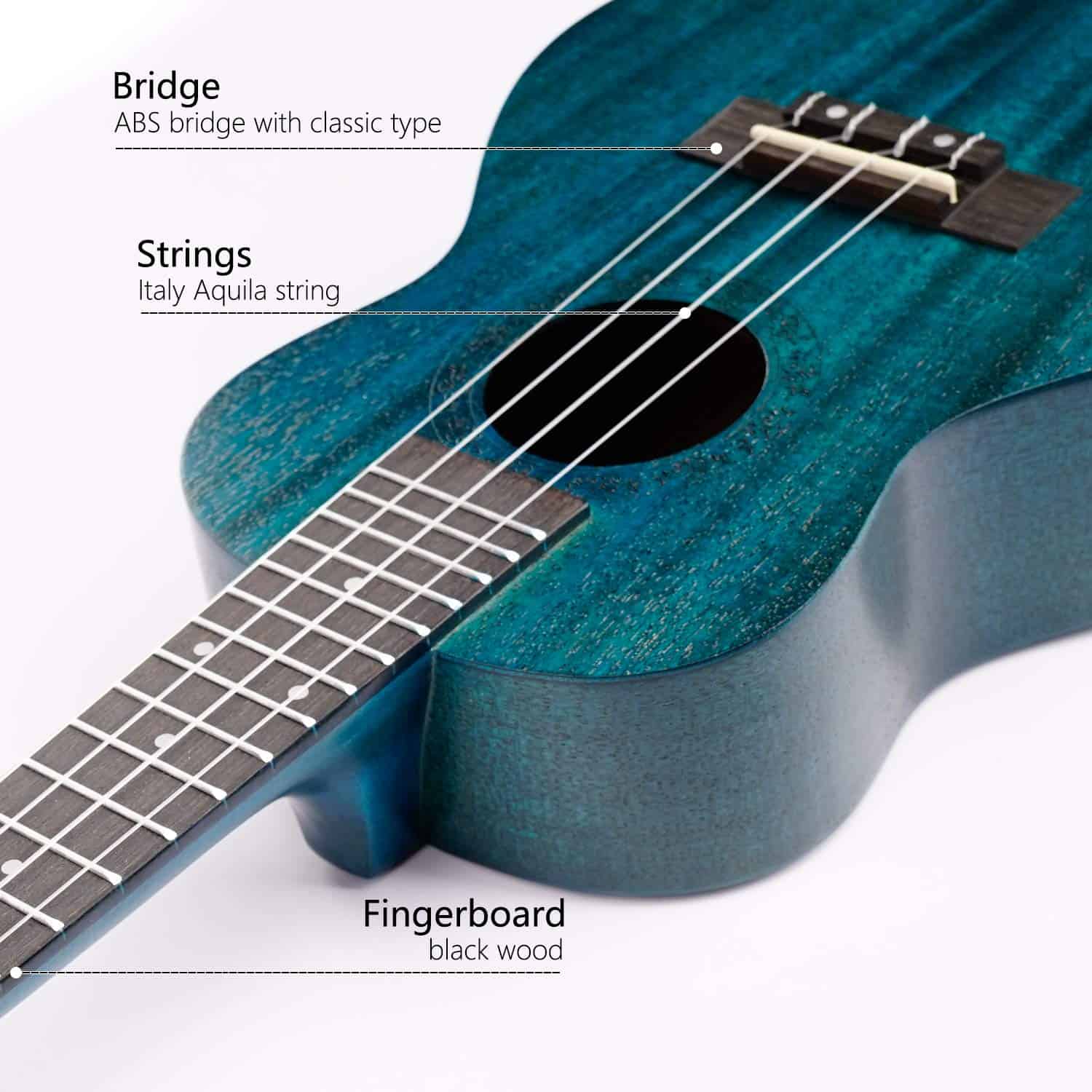 Ukulele Concierto GECKO de 23 pulgadas de caoba para - Imagen 10