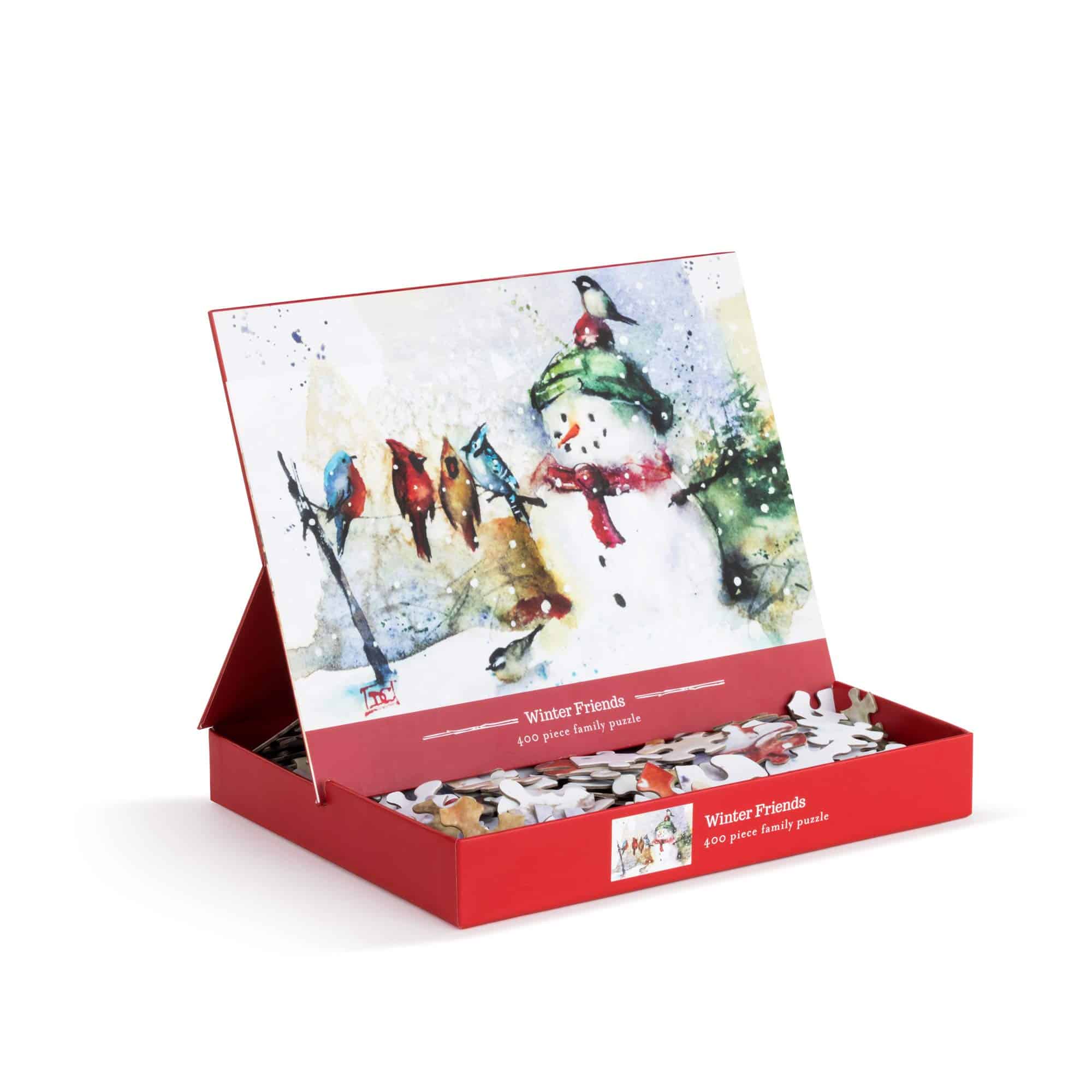 Rompecabezas familiar de 400 piezas de amigos de invierno