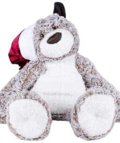 DEMDACO Giving Natural Brown Oso de Peluche de Navidad de