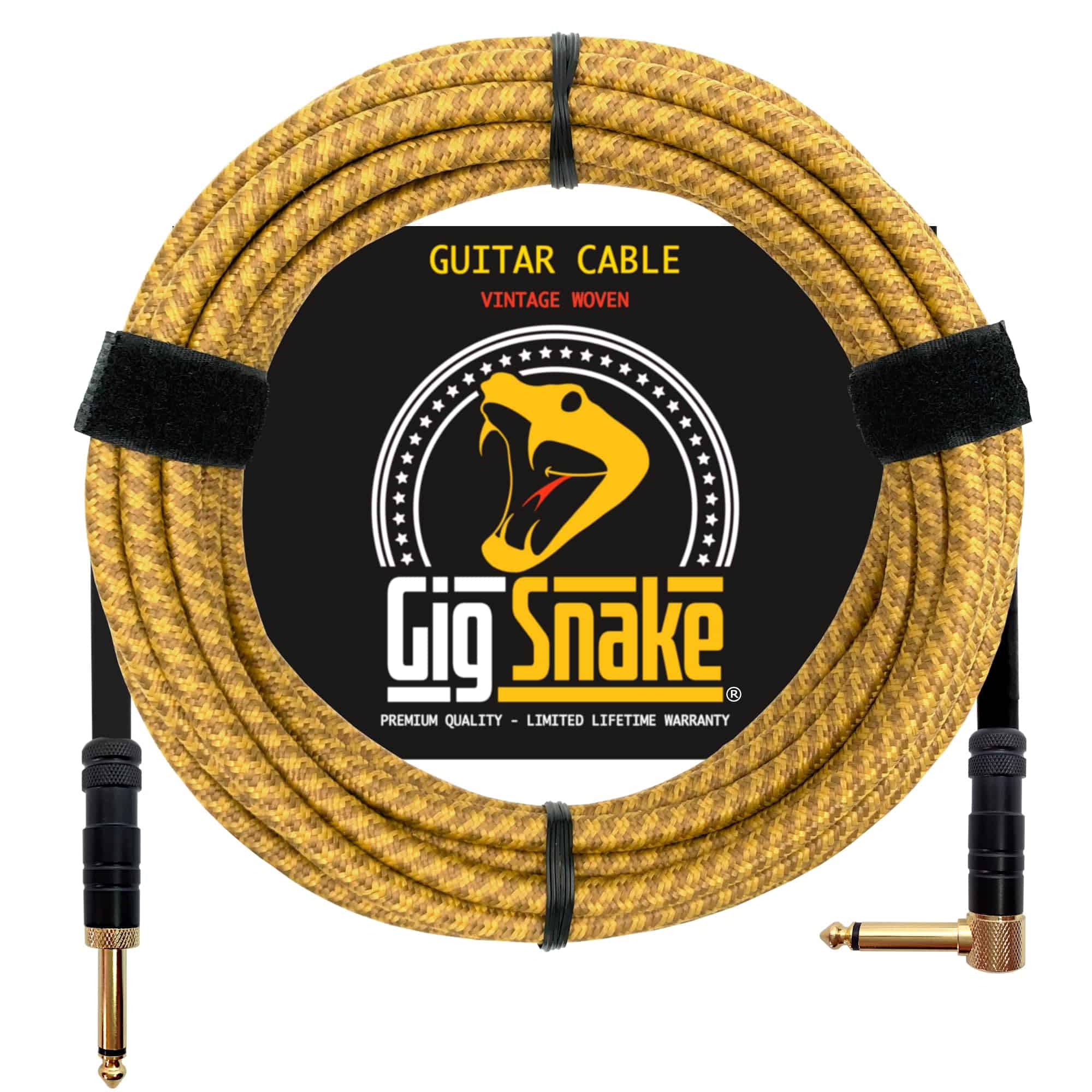 Cable de Guitarra 20 pies - Cable de Instrumento Amarillo