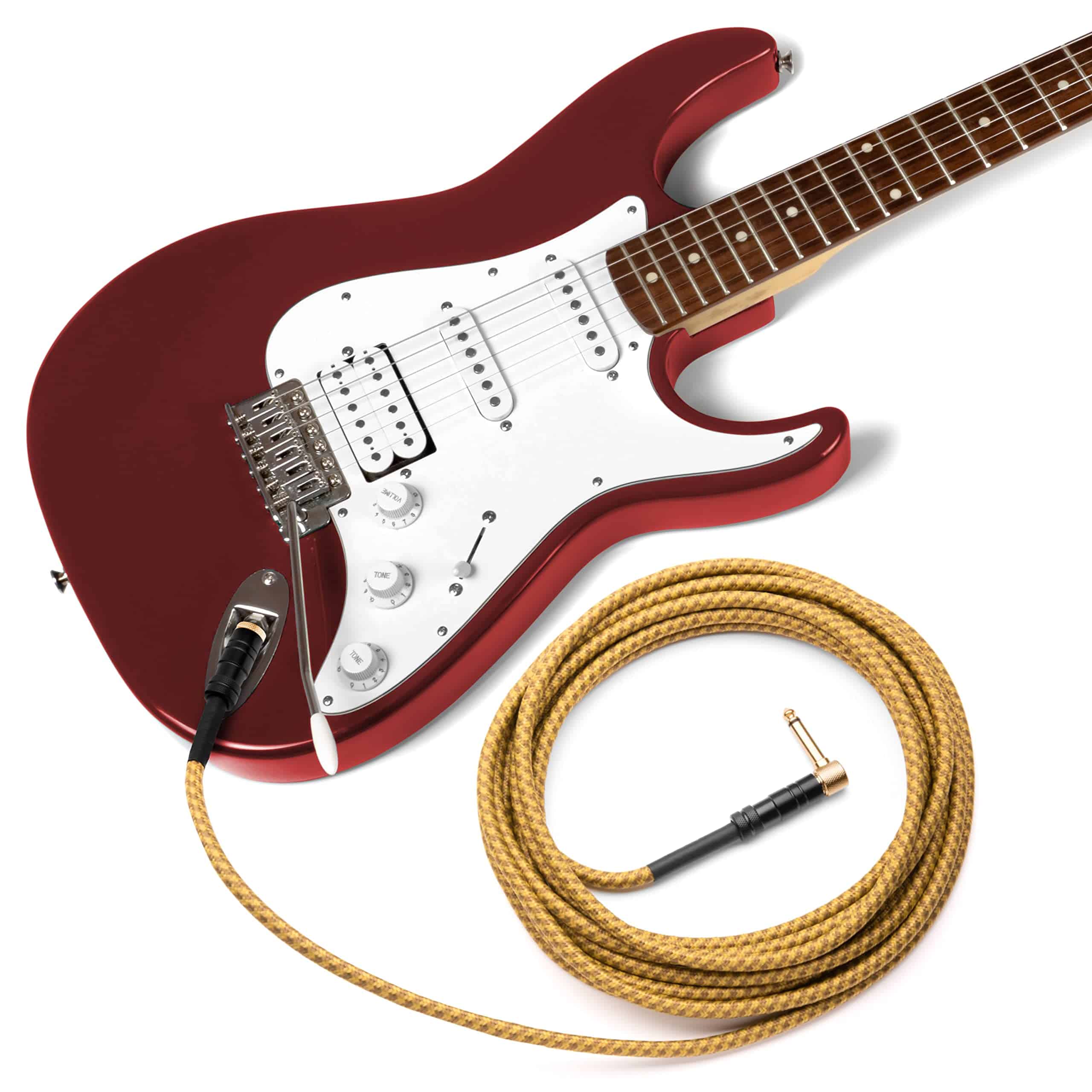 Cable de Guitarra 20 pies - Cable de Instrumento Amarillo - Imagen 5