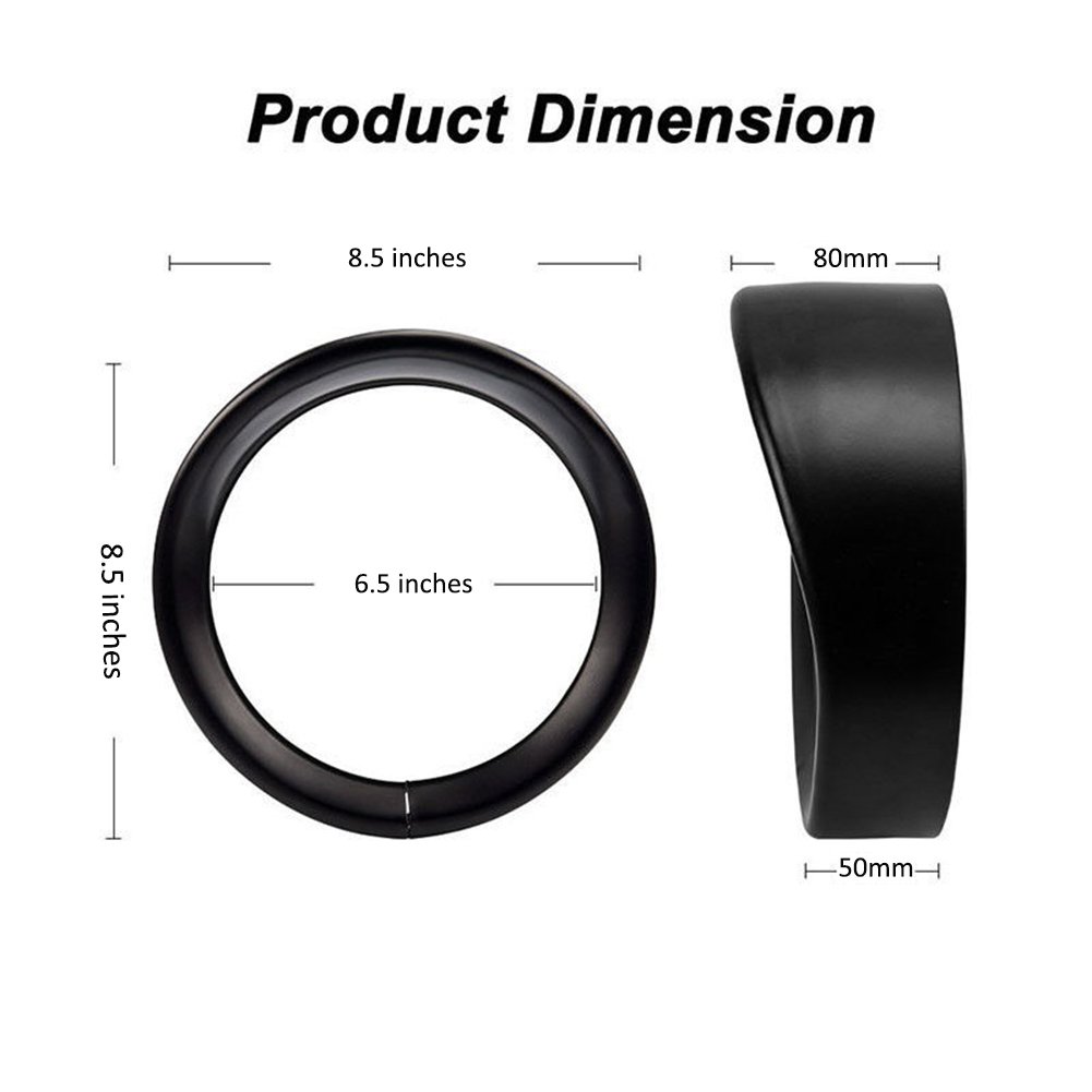 YHMTIVTU Visor Style 7" Headlight Trim Ring 4 1/2" Passing - Imagen 4