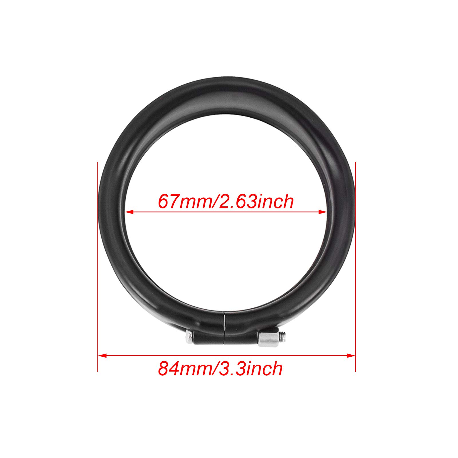 YHMTIVTU Visor Style 7" Headlight Trim Ring 4 1/2" Passing - Imagen 8