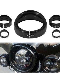 YHMTIVTU Visor Style 7" Headlight Trim Ring 4 1/2" Passing