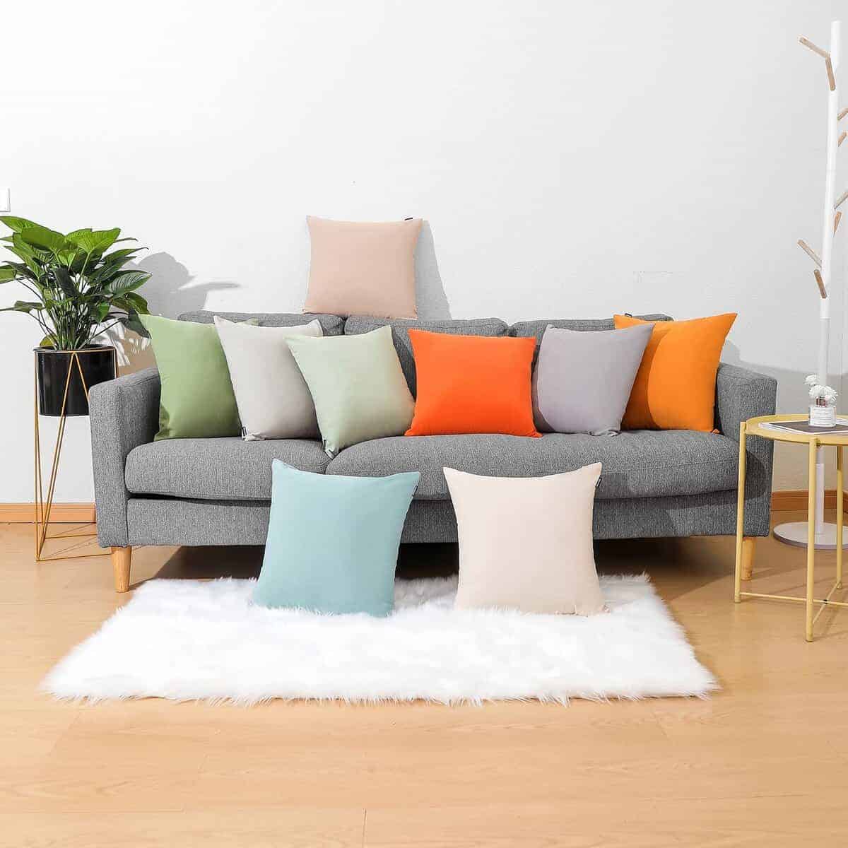 Funda de cojín decorativa de terciopelo neutral WEMEON - Imagen 8