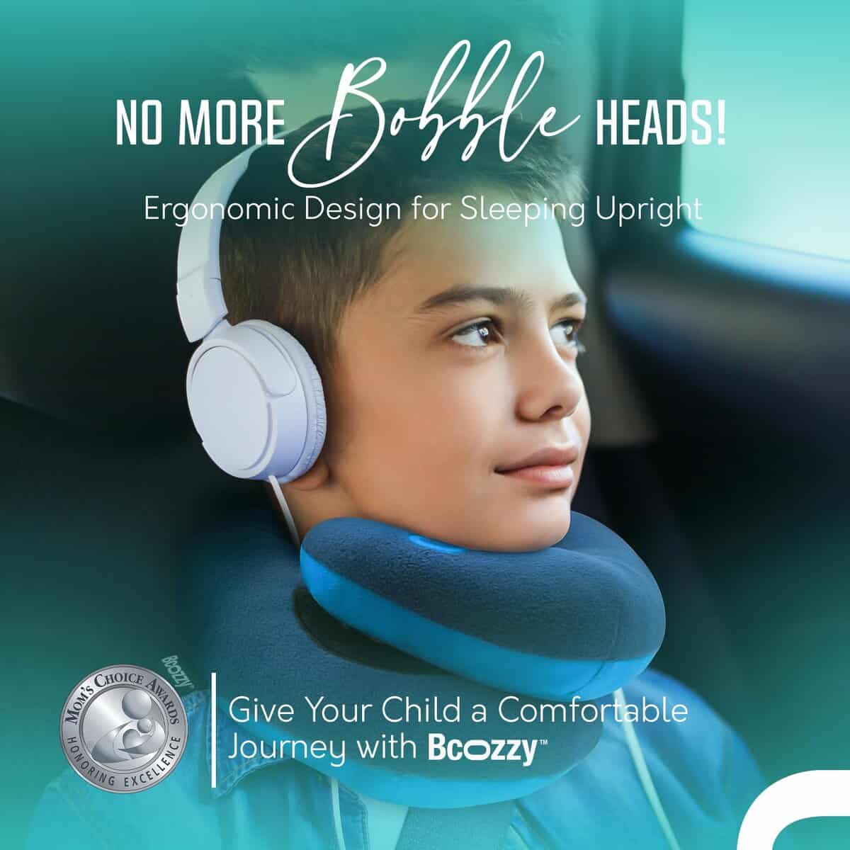 Almohada de Viaje para Niños BCOZZY (8-12 -Azul Claro - Imagen 3
