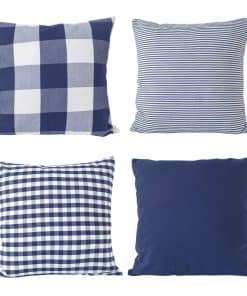 HOPLEE Funda de Almohada Azul Marino Decorativa de 24x24