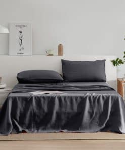 Juego de sábanas de lino EVERLY para cama tamaño Full, 100%