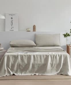 Juego de sábanas de lino EVERLY para cama Full Size,100%