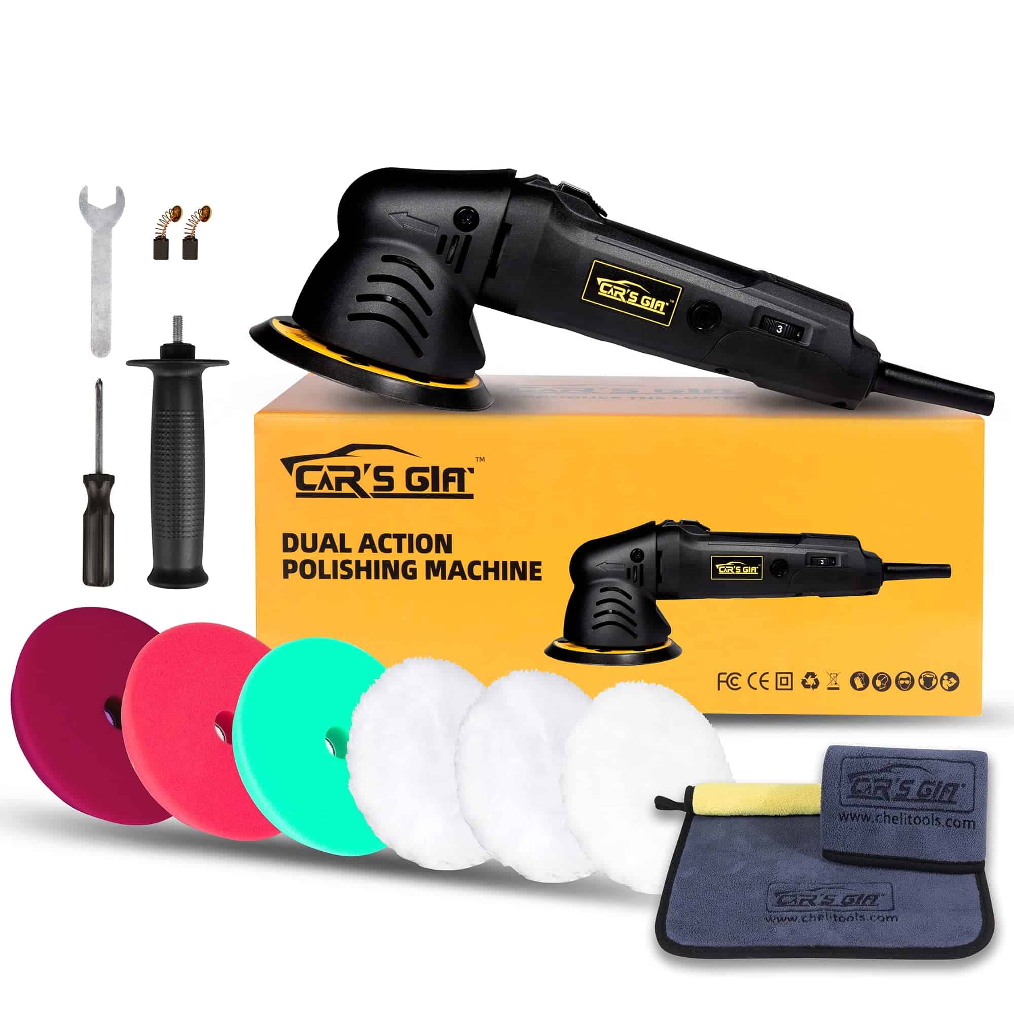 Pulidora de coche orbital aleatoria de doble acción, 6