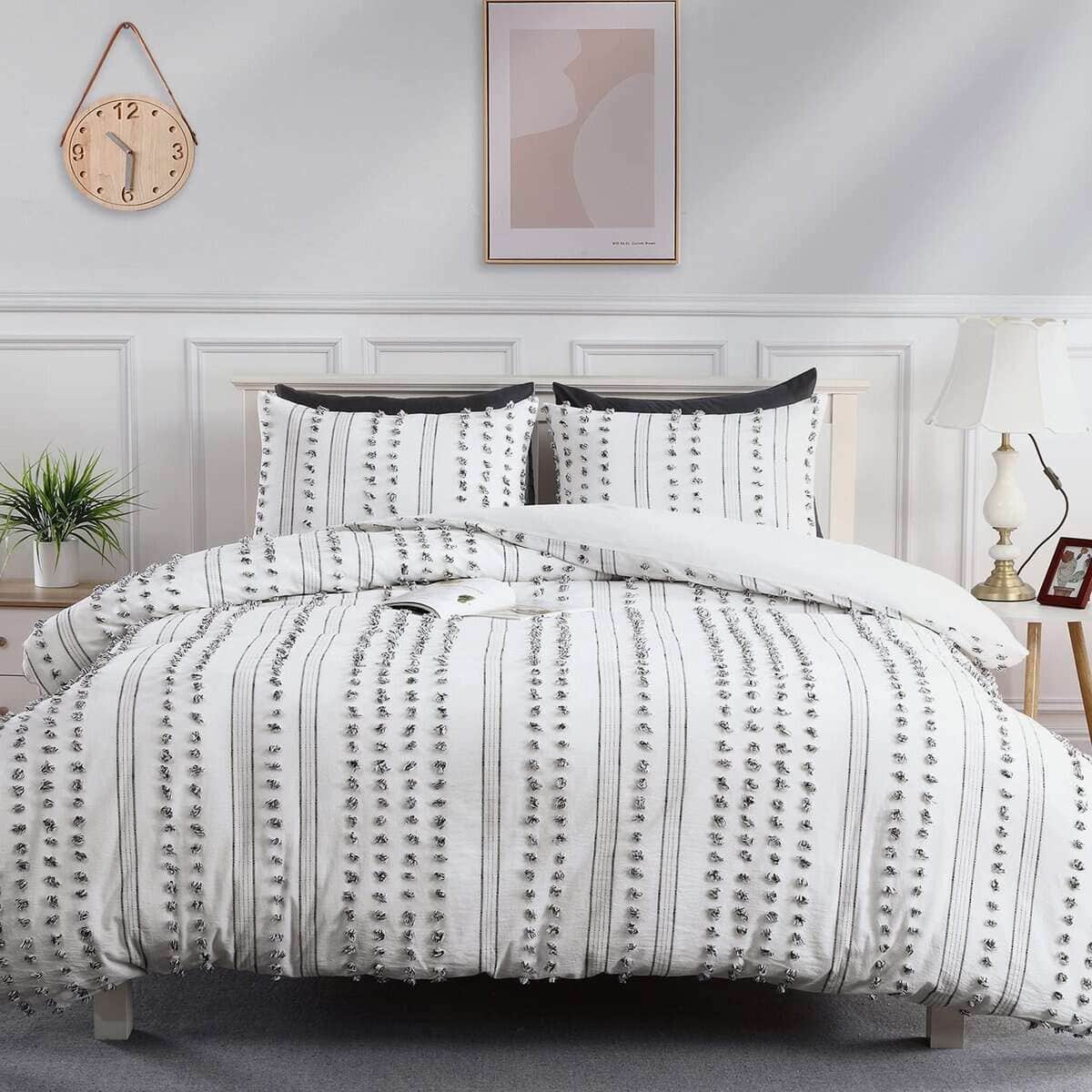 Juego de Funda de Edredón 100% Algodón Tamaño Queen, 3