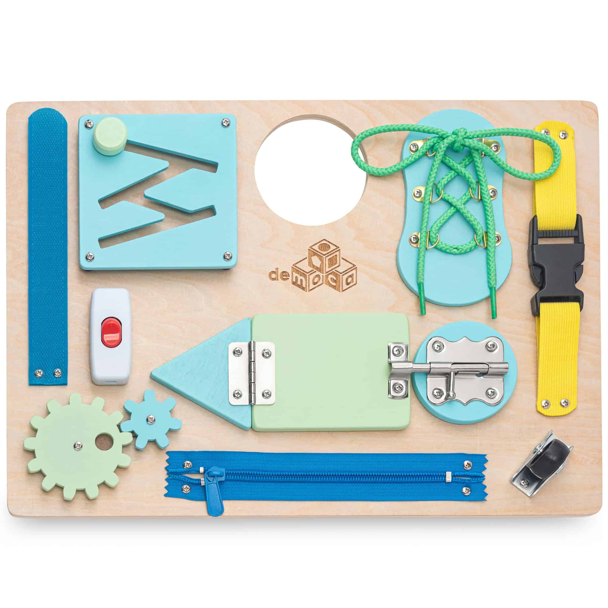 deMoca Busy Board Juguetes Montessori para Niños Pequeños,