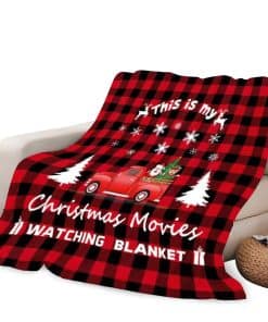 Manta de Navidad qenlicyo para Sofá con Estampado de Coche