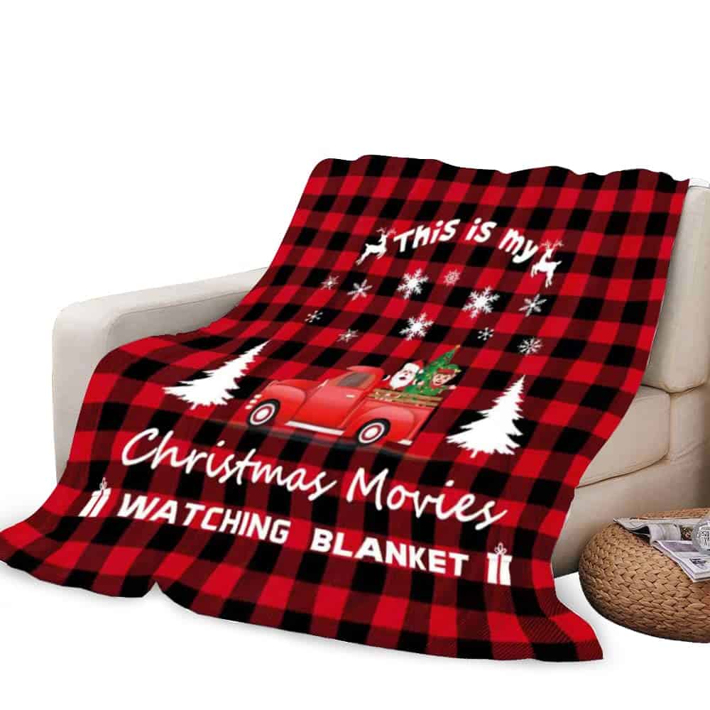 Manta de Navidad qenlicyo para Sofá con Estampado de Coche