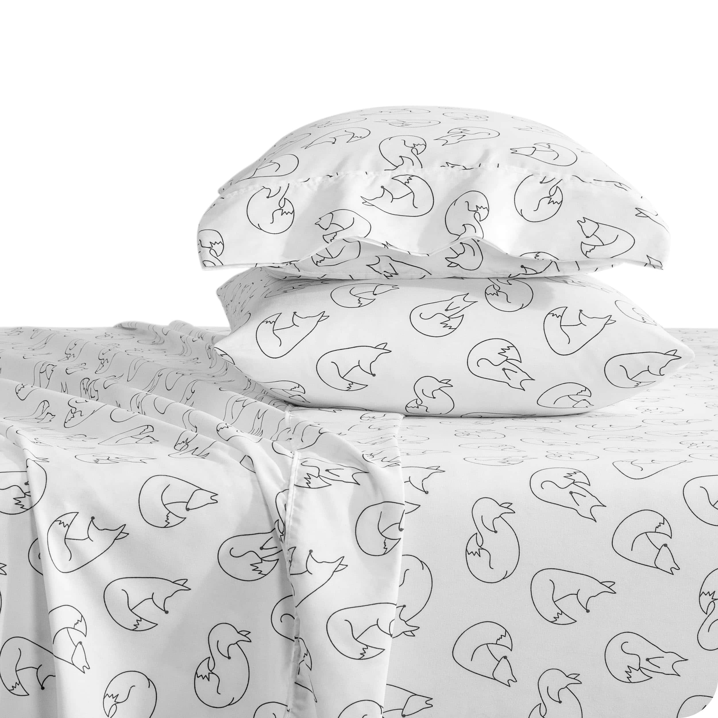 Juego de sábanas navideñas Bare Home Queen - Lujo 1800