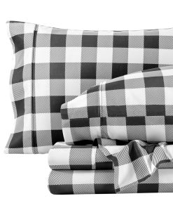 Juego de sábanas Bare Home King - Juego de -Buffalo Plaid -