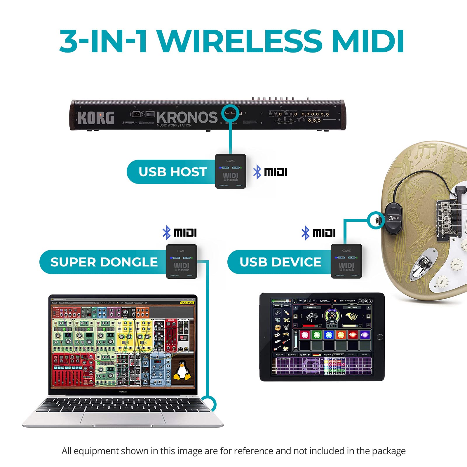 CME WIDI Uhost - Interfaz MIDI Bluetooth USB + USB host - Imagen 3
