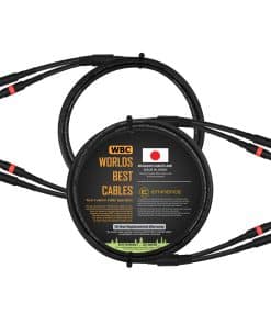 Par de cables de altavoz coaxial audiófilos de 6 pies -