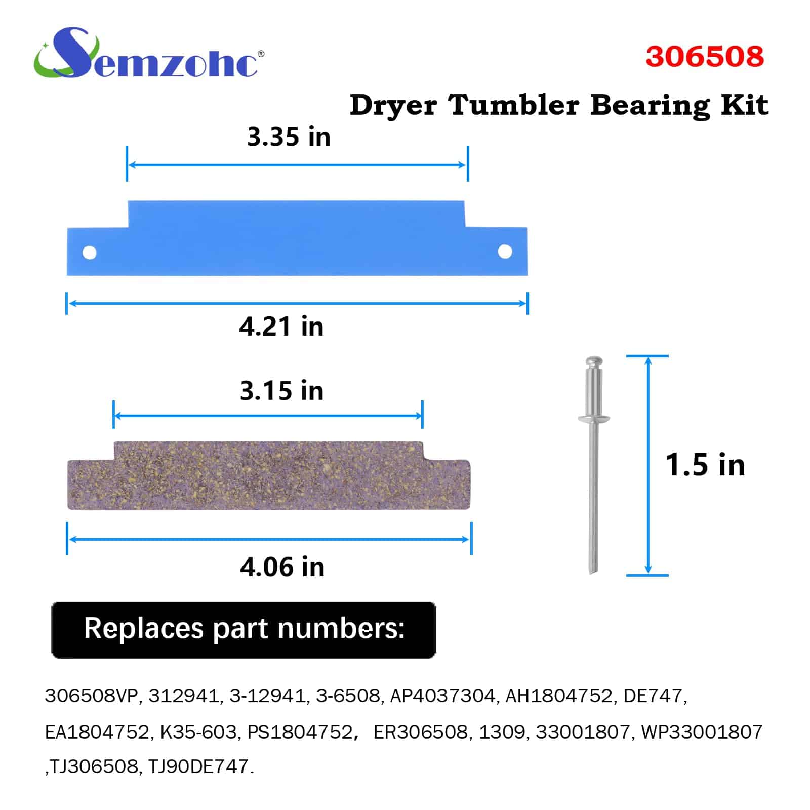 Kit de Reparación para Secadora - Rodillo de Tambor - Imagen 4